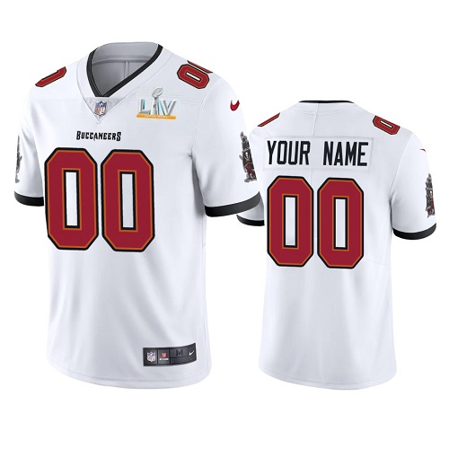 Men's Tampa Bay Buccaneers White NFL 2021 Customize Super Bowl LV Limited Jersey